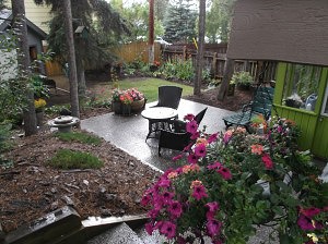 exposed aggregate, patio, Yukon landscaping