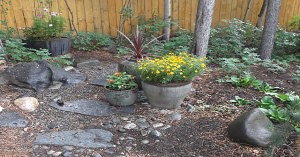 gravel, stone, Yukon landscaping, containers for annuals