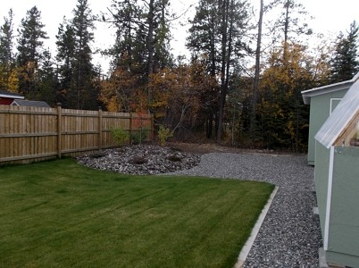 sod lawn swale garden bed Yukon landscaping