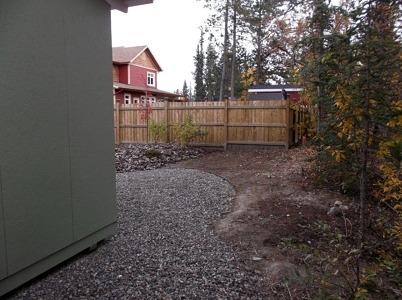 drainage swale slope greenbelt Yukon landscaping