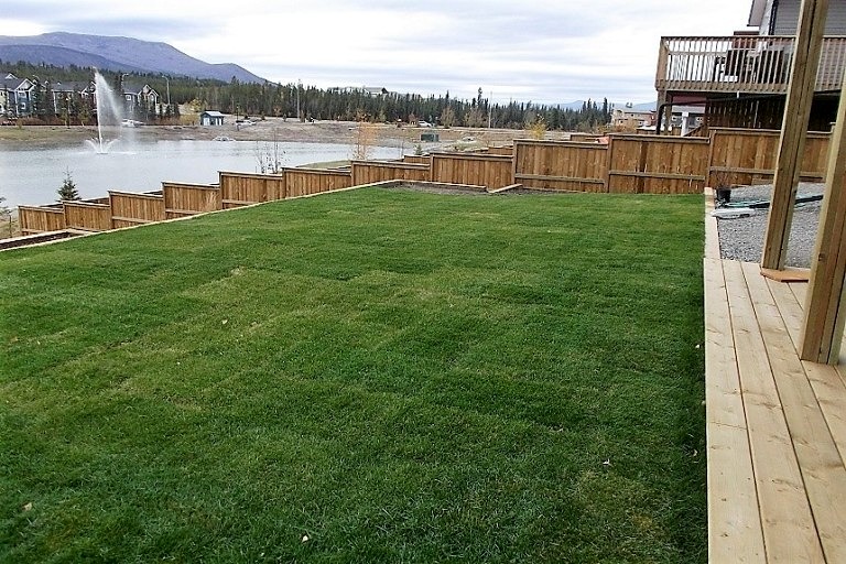 northern landscaping retaining wall steep site